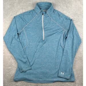 Under Armour Semi-Fitted Heat Gear 1/4 Zip Pullover - Women's XL Blue Heather